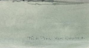 Mart Kempers - Aquarel, Val di Pese - Ingelijst kopen? Bied vanaf 150!