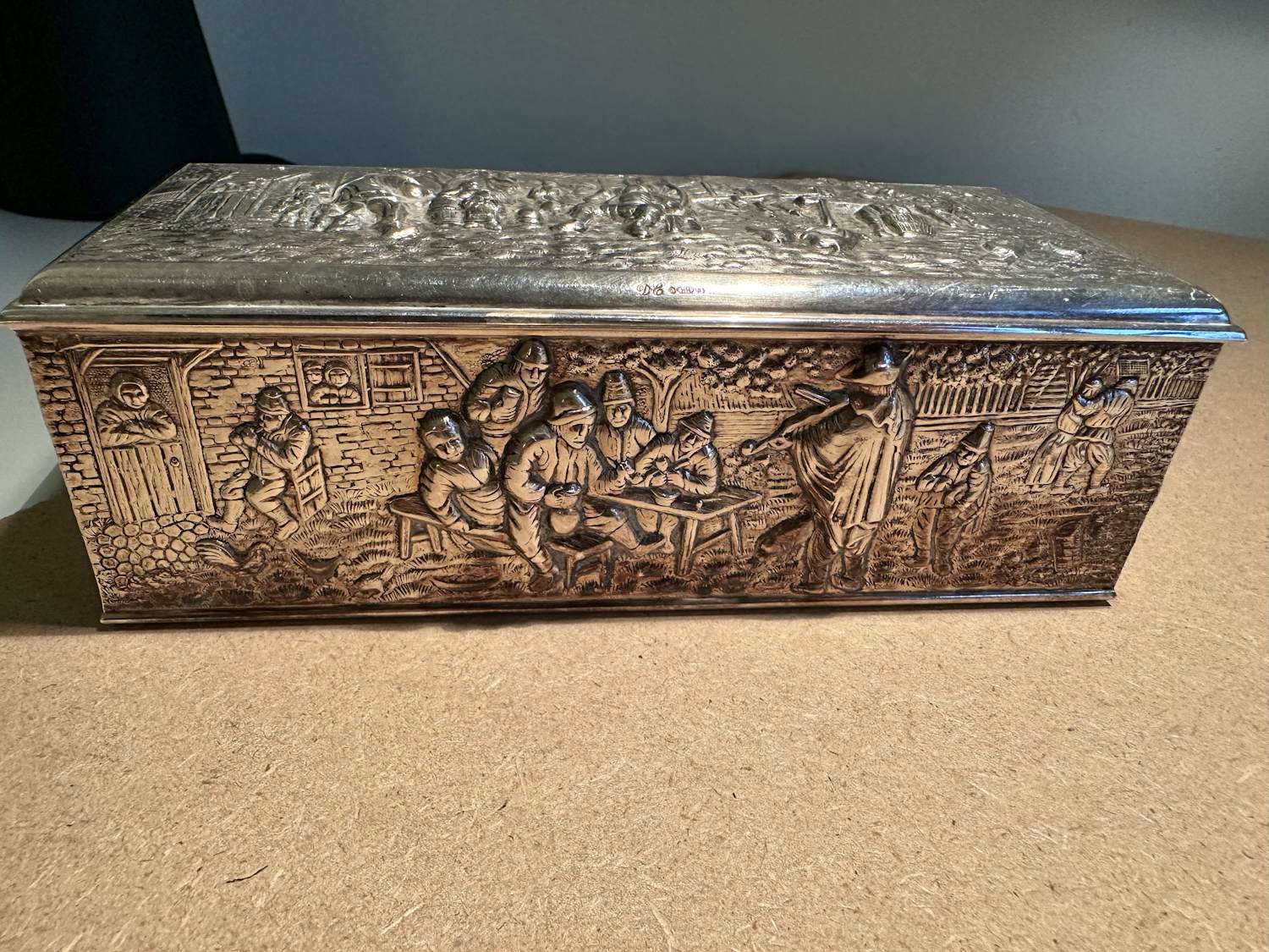 Herbert Hooijkaas - Verzilverde theelepeldoos kopen? Bied vanaf 150!