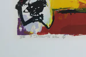 Siebrand Weitenberg - Zeefdruk op papier, A dream to wake up - Ingelijst kopen? Bied vanaf 35!