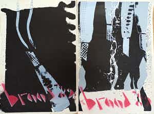 Herman Brood - Guns ( 2 zeefdrukken) verkocht voor € 245!