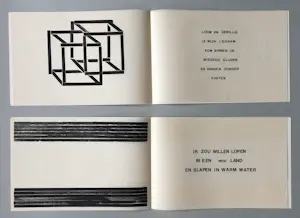 Carel Visser - ‘Heen en weer’ - 12 houtsneden en 12 gedichten van Aletta A. Samuels - 1970. kopen? Bied vanaf 425!