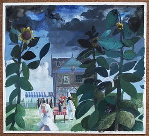 James McNaught - Tuinfeest, gouache kopen? Bied vanaf 295!