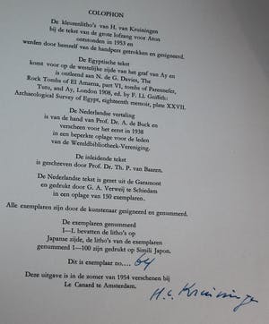 Harry van Kruiningen - Map met 8 kleurenlitho’s: Achnaton - 1954 kopen? Bied vanaf 295!