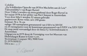 Roger Raveel - De schilderijenoptocht van 1978 te Machelen-aan-de-Leie, litho kopen? Bied vanaf 1495!