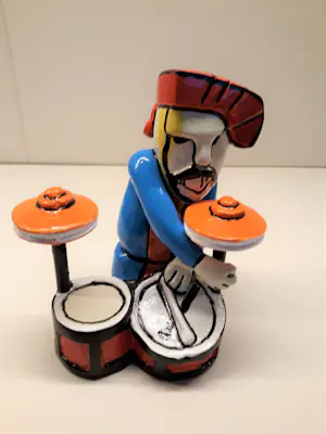 Herman Brood - Sculptuur van Kunsthars DE DRUMMER kopen? Bied vanaf 10!