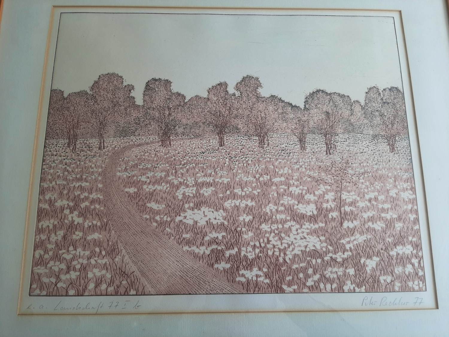 Peter Redeker - Ets, Landschap 1B kopen? Bied vanaf 40!