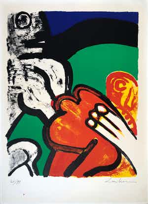 Bengt Lindstrom - Originele lithografie verkocht voor € 140!