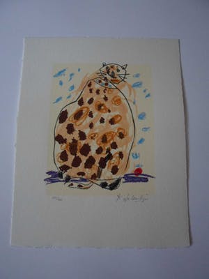 Kees Salentijn - Zeefdruk, Titel. "Mijn kater". kopen? Bied vanaf 45!