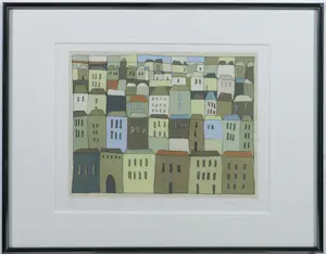 Willem Janssen - Werner Lehmann, Annemiek Vos, Dick Tasma! SET van 7 kleine ingelijste werken kopen? Bied vanaf 100!