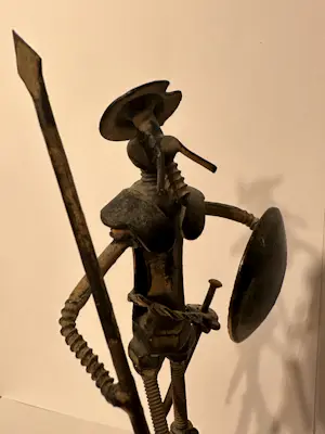 Niet of onleesbaar gesigneerd - Don Quichot figurine in Folk-Art stijl/Nuts & Bolts kopen? Bied vanaf 1!
