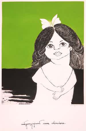 Ans Wortel - Kleurenets, Uitgangspunt voor vlinders / Prent 190 verkocht voor € 35!