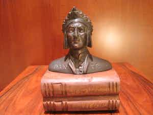 Brons (Onbekend) - Borstbeeld van Dante Alighieri verkocht voor € 65!