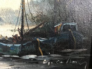 Niet of onleesbaar gesigneerd - Boten bij schemering kopen? Bied vanaf 10!