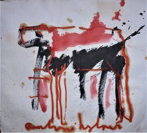 Anton Heyboer - Het dier Krachtige schildering . kopen? Bied vanaf 250!