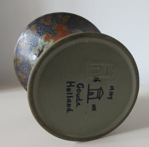 Plateelbakkerij Zuid-Holland - Mat platelen vaasje decor M109 kopen? Bied vanaf 35!