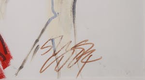 Niet of onleesbaar gesigneerd - Olieverf op papier, Man op stoel (in passe-partout) kopen? Bied vanaf 10!
