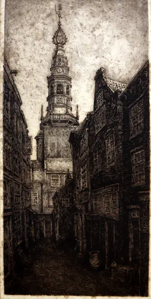 Niet of onleesbaar gesigneerd - Stadsgezicht kopen? Bied vanaf 1!