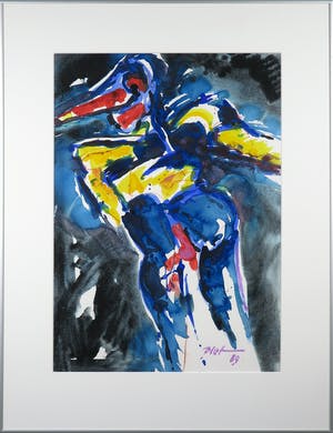 Piet Snoeren - Aquarel, Zonder titel - Ingelijst kopen? Bied vanaf 1!