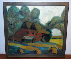 Pieter Briels - boerderij - 1962 - olieverfschilderij kaufen? Bieten Sie von 20!