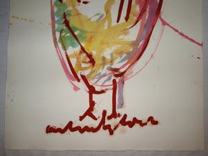 Anton Heyboer - Olieverf en acrylverf, Kip / Oervogel – 107 x 79 cm - ca. 1980 kopen? Bied vanaf 125!