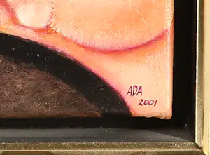 Ada Breedveld - Acryl op doek: Leda en de Zwaan - 2001 kopen? Bied vanaf 350!