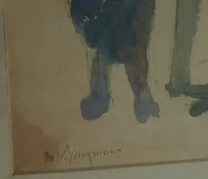 AcheterMaarten Jungmann - Ingelijste aquarel , Twee figuren....? Enchérissez de 50!