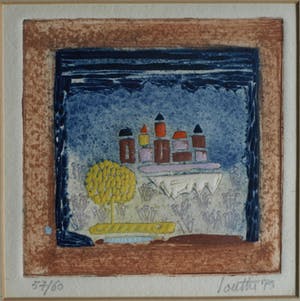 Louttre B. - ps. van Marc-Antoine Bissière (1926-2012) – Reliëfets , Zonder titel – ca 1970 kopen? Bied vanaf 50!