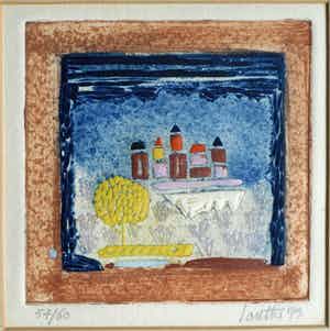 Louttre B. - ps. van Marc-Antoine Bissière (1926-2012) – Reliëfets , Zonder titel – ca 1970 verkocht voor € 50!