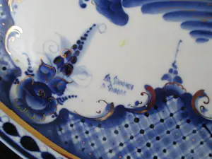 Niet of onleesbaar gesigneerd - Russische wandbord - Gzhel kopen? Bied vanaf 10!