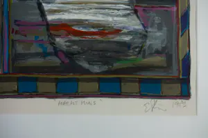 Eric Toebosch - Zeefdruk op papier, Nachthuis - Ingelijst kopen? Bied vanaf 35!