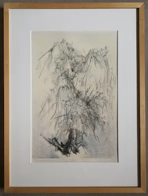 AcheterDirkje Kuik - Ingelijste litho "studie voor een wilg"? Enchérissez de 1!