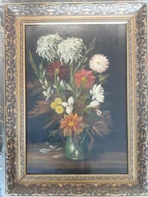 Niet of onleesbaar gesigneerd - Bloemstilleven (19e eeuw) kopen? Bied vanaf 1!