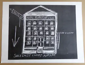 Frederick William Ayer - HOTEL BONAFORTUNA / ZW-W ZEEFDRUK / 60x80cm / SIG / 1999 kopen? Bied vanaf 40!