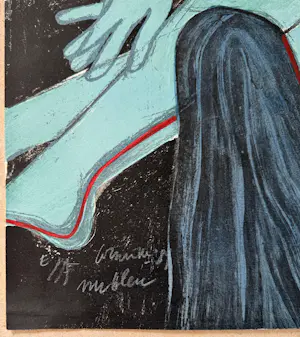 Corneille - Lithograph: 'Nu blue' (1998). kopen? Bied vanaf 295!