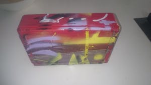 Herman Brood - Rode handgeschilderde broodtrommel kopen? Bied vanaf 100!