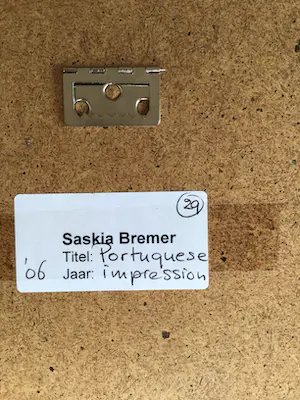 Saskia Bremer - Portuguese Impression,acryl op papier, unica, gesigneerd, ingelijst kopen? Bied vanaf 35!