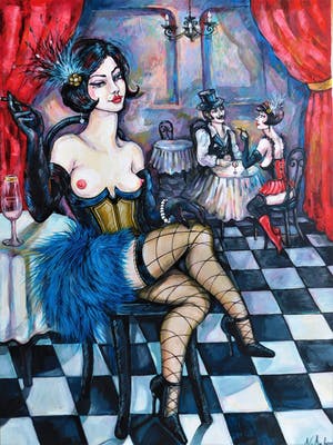 Buy Natia Antadze - "Dame in Caffè "? Bid from 200!