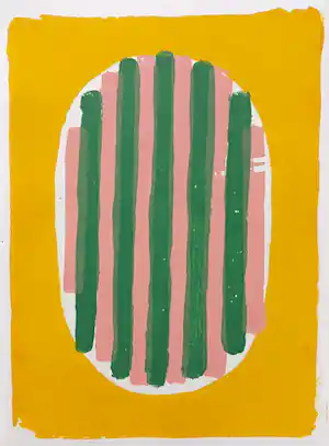 Adine Engelman - Abstracte compositie, monotype (unica) verkauft für € 95!