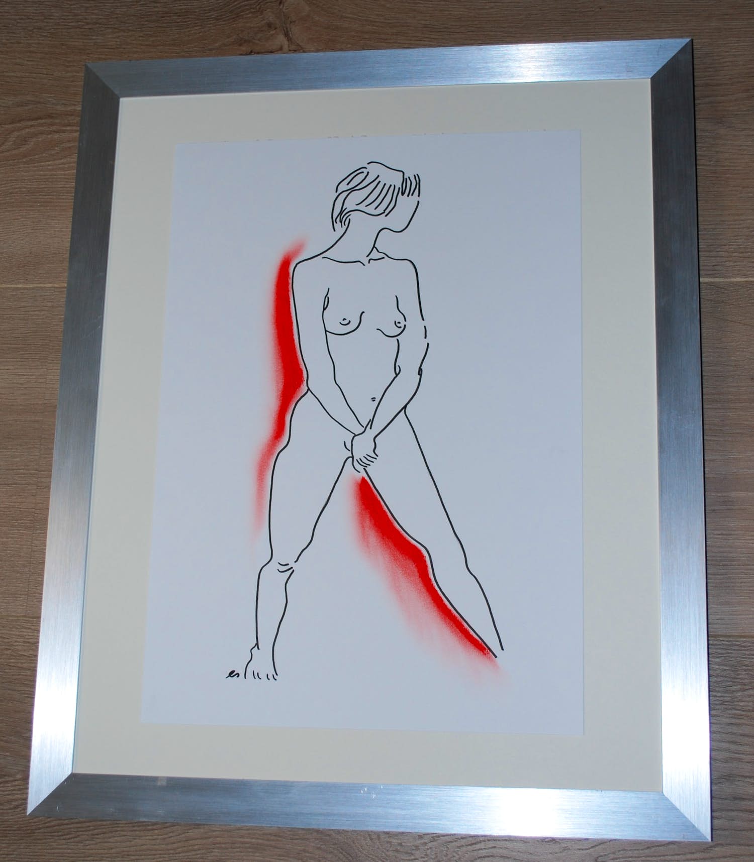 Maria Es - Staand Naakt - stifttekening verkocht voor € 50!