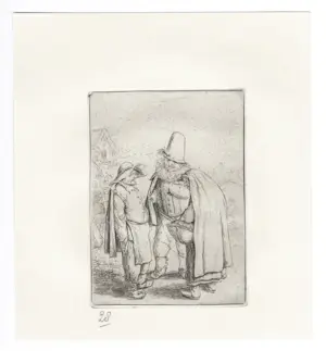 Adriaen van Ostade - Drie groteske figuren, De Kwakzalver kopen? Bied vanaf 40!