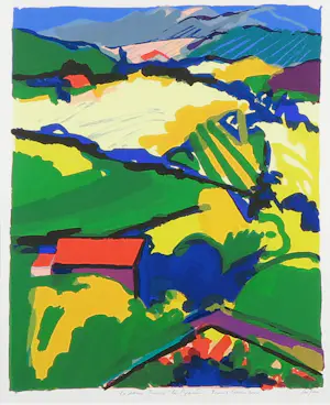 Frank Rosen - Zeefdruk, Les Pyrenees - Ingelijst kopen? Bied vanaf 50!