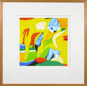 Saskia Bremer - Zeefdruk, New Age B-1 - Ingelijst vendu pour 35€ !