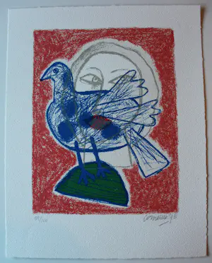 Corneille - Litho: regard sur l'oiseau - 1998 kopen? Bied vanaf 350!