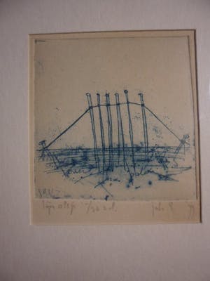 Johan Sietzema - Kleuren ets. Titel, "Lijn nr 5". kopen? Bied vanaf 20!