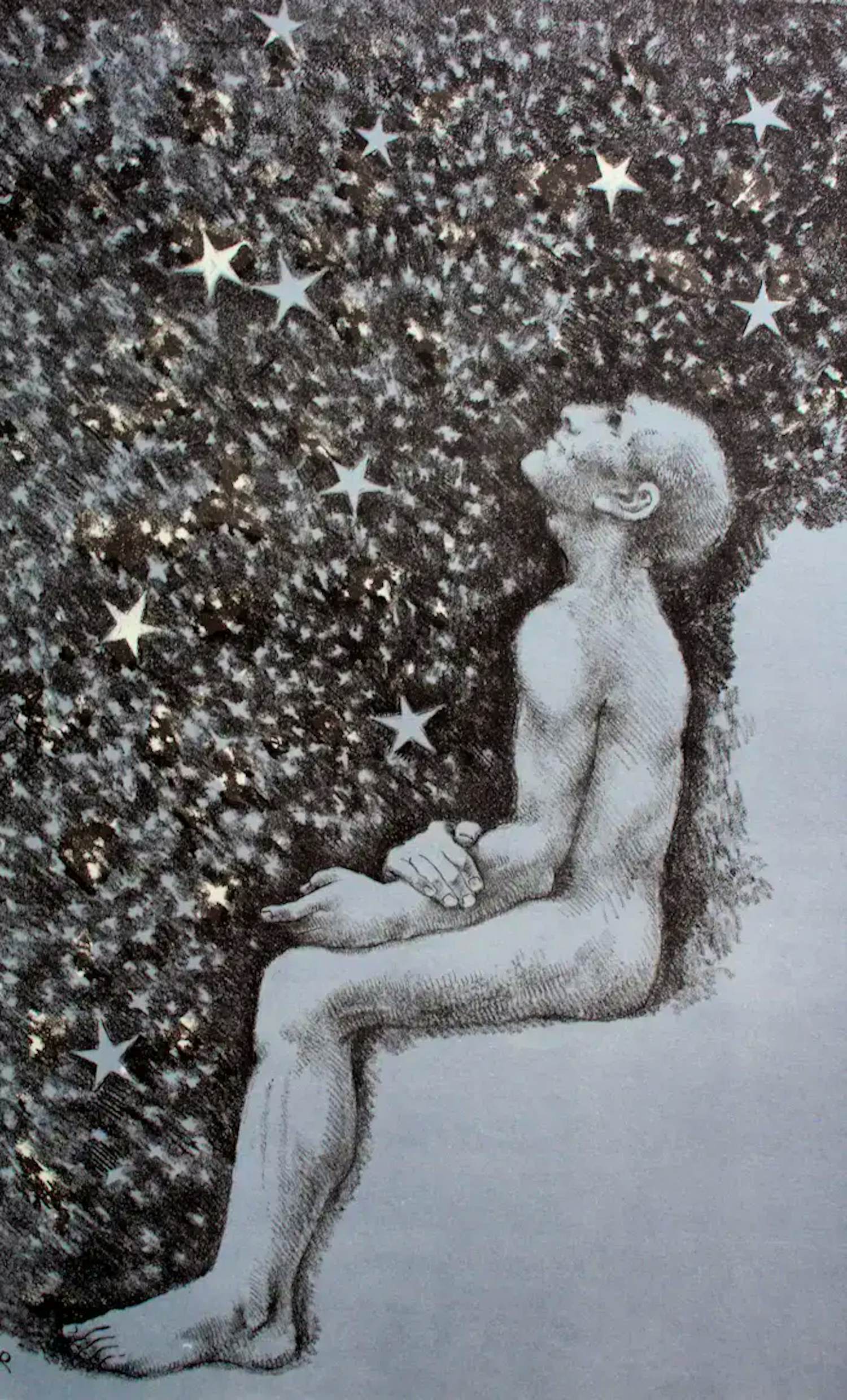 John Raedecker - Litho: man in de nacht - 1947 kopen? Bied vanaf 50!