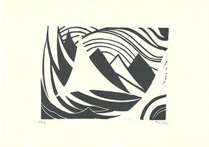 Thilo Maatsch - Houtsnede ABSTRACTE COMPOSITIE Handgesigneerd. kopen? Bied vanaf 65!