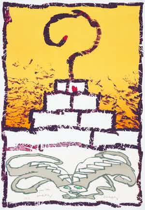 Pierre Alechinsky - Zigurat III- Zeldzame Litho - 1986 verkocht voor € 850!