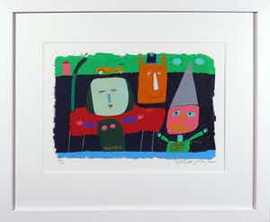 Wouter Stips - Zeefdruk, Eigenzinnig - Ingelijst verkocht voor € 50!