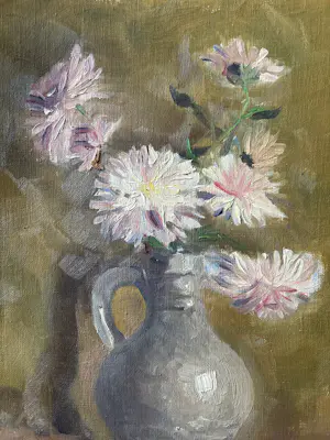 Niet of onleesbaar gesigneerd - Bloemstilleven door (vermoedelijk) Ewoud de Kat kopen? Bied vanaf 1!