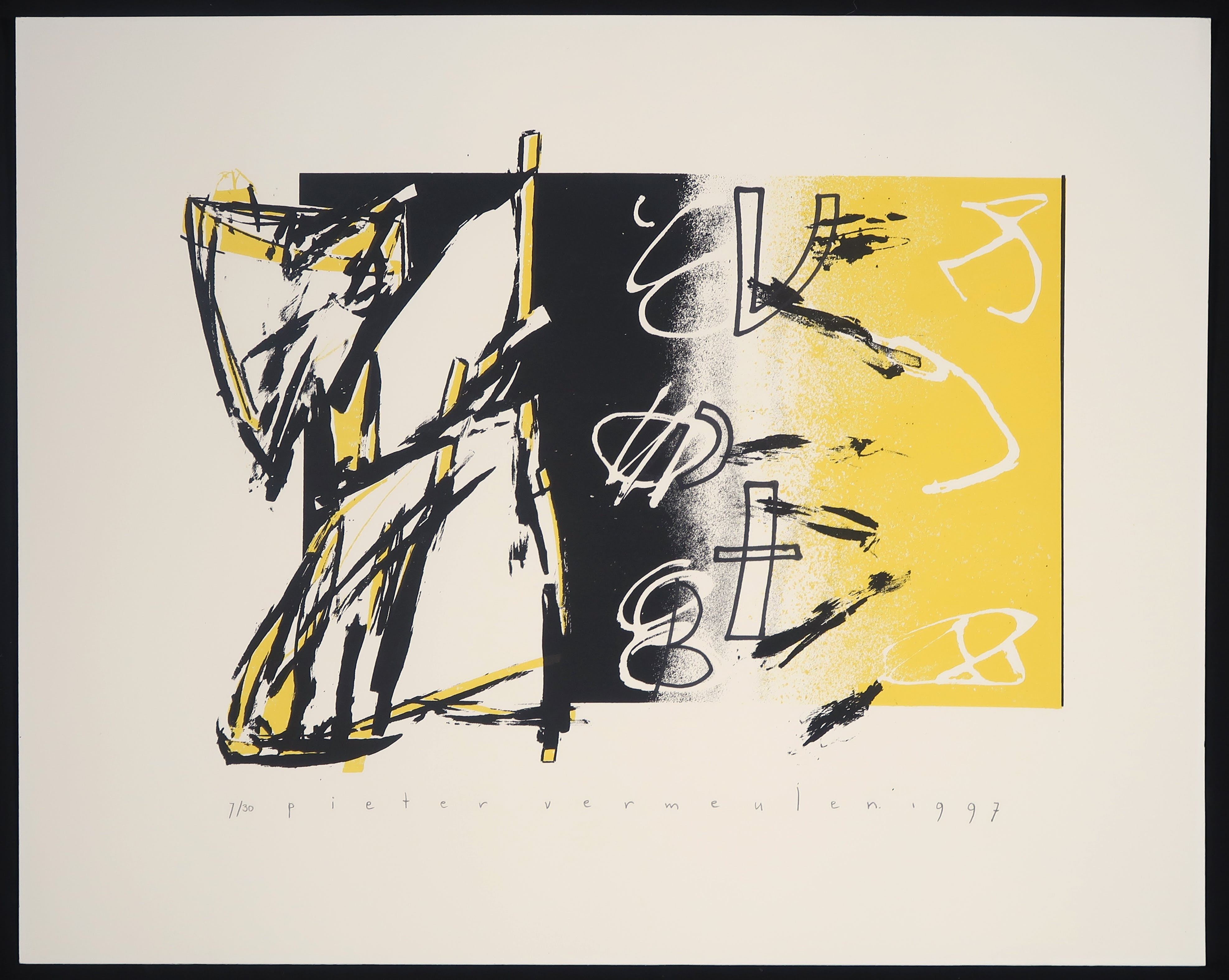 Pieter Vermeulen - Handbewerkte zeefdruk, Zonder titel kopen? Bied vanaf 1!